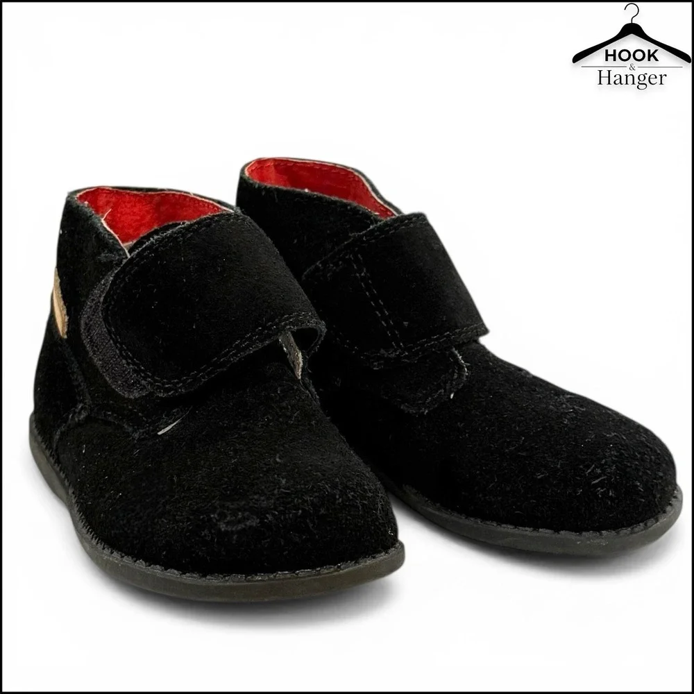 Livie & Luca Pollock Classic Black Suede Leather Baby Gift Toddler Boots 6 NEW
